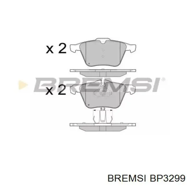 BP3299 Bremsi pastillas de freno delanteras