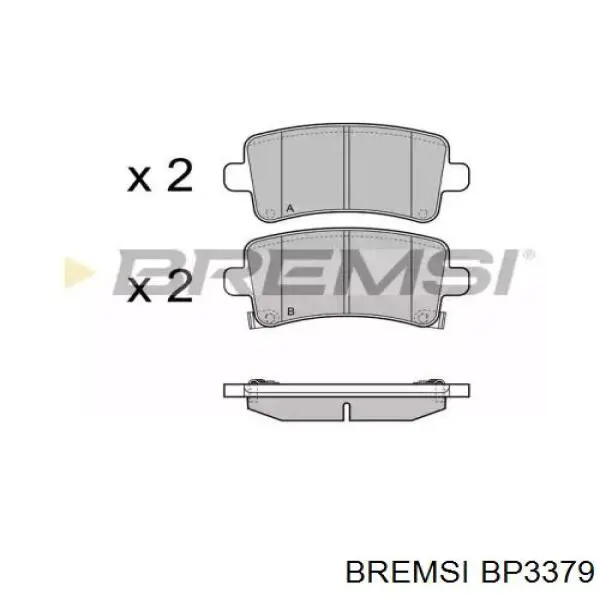 BP3379 Bremsi pastillas de freno traseras