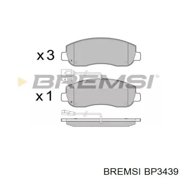 BP3439 Bremsi pastillas de freno delanteras