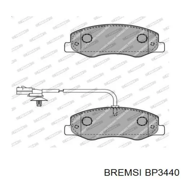 BP3440 Bremsi pastillas de freno traseras