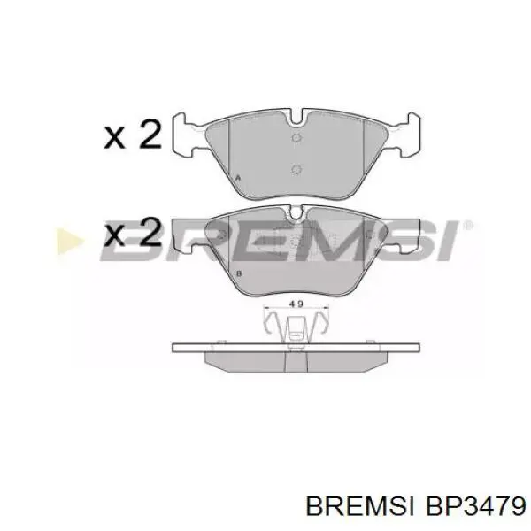 BP3479 Bremsi pastillas de freno delanteras