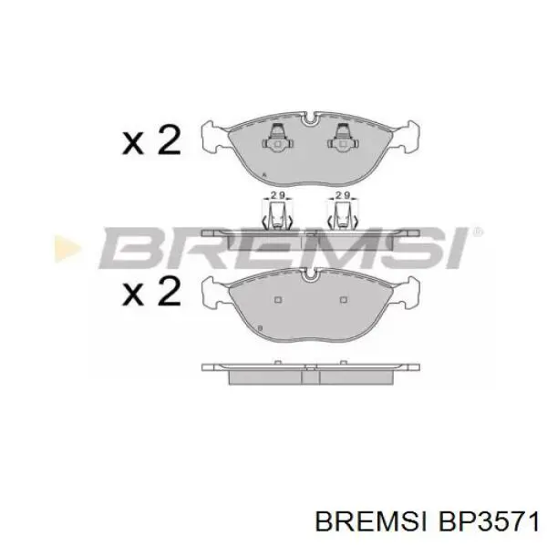 BP3571 Bremsi pastillas de freno delanteras