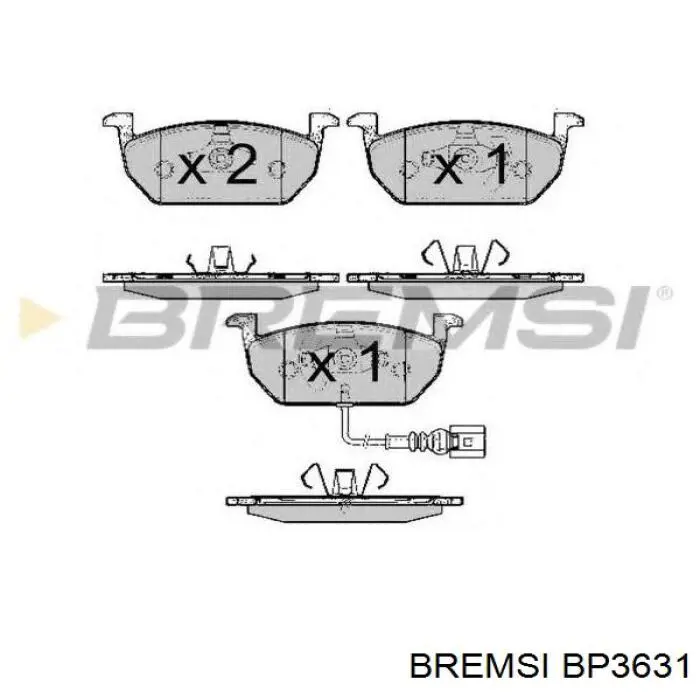 BP3631 Bremsi pastillas de freno delanteras