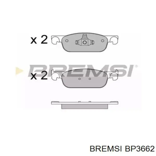 BP3662 Bremsi pastillas de freno delanteras