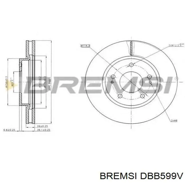 DBB599V Bremsi freno de disco delantero