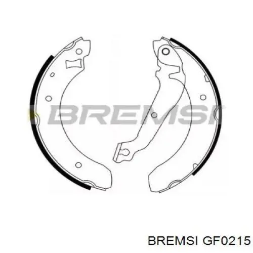 GF0215 Bremsi zapatas de frenos de tambor traseras