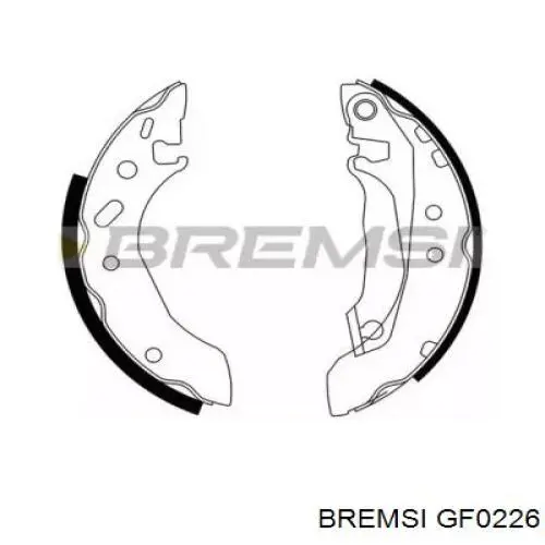 GF0226 Bremsi zapatas de frenos de tambor traseras