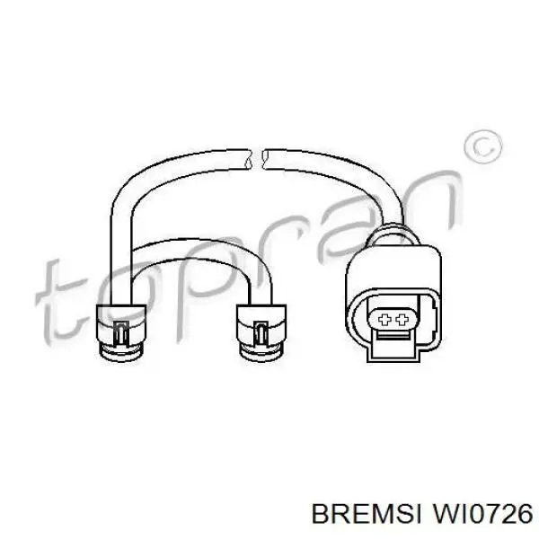 WI0726 Bremsi contacto de aviso, desgaste de los frenos, trasero