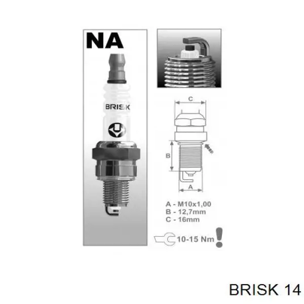 14 Brisk bujía de encendido