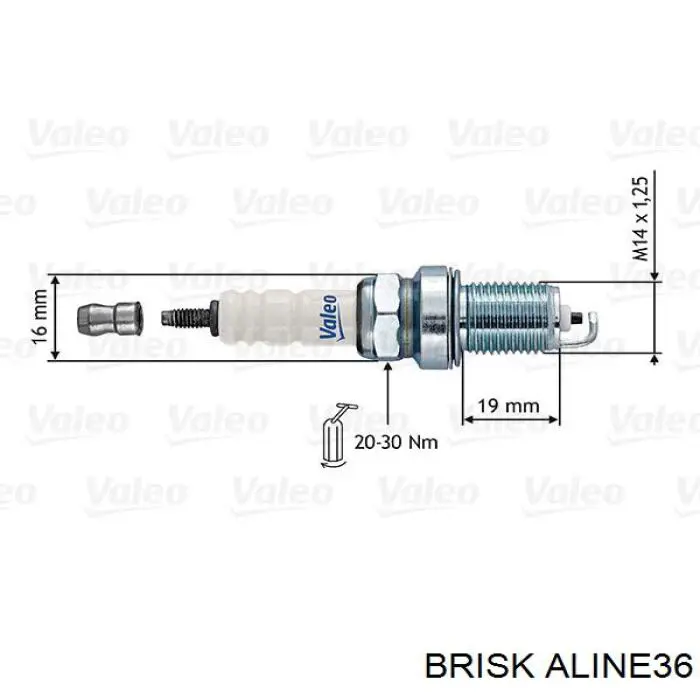 ALINE36 Brisk bujía de encendido