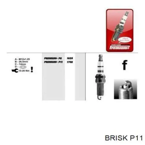 P11 Brisk bujía de encendido