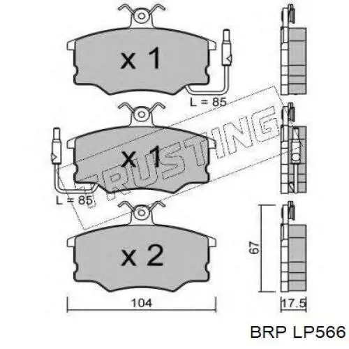 LP566 BRP pastillas de freno delanteras