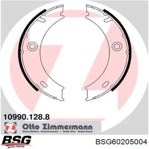 BSG 60-205-004 BSG juego de zapatas de frenos, freno de estacionamiento