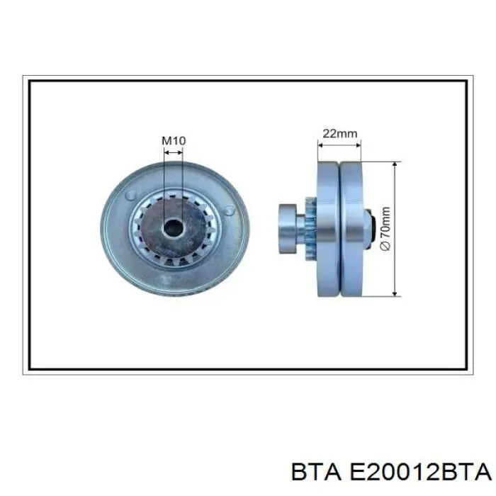 E20012BTA BTA rodillo, correa trapecial poli v