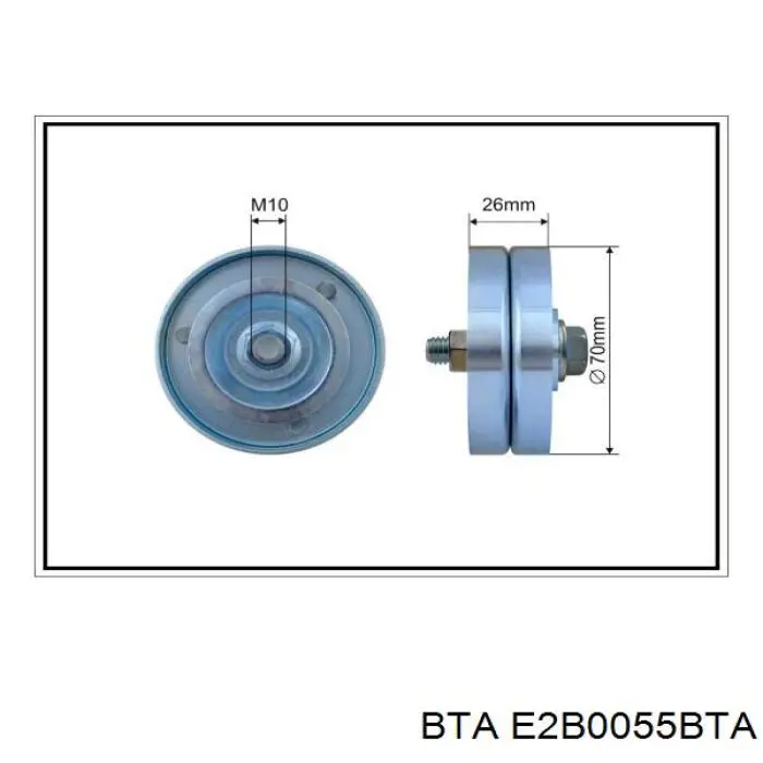 E2B0055BTA BTA rodillo, correa trapecial poli v