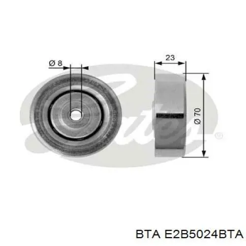 E2B5024BTA BTA rodillo, correa trapecial poli v