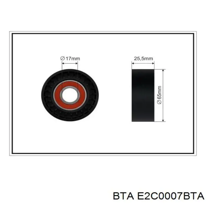 E2C0007BTA BTA rodillo, correa trapecial poli v