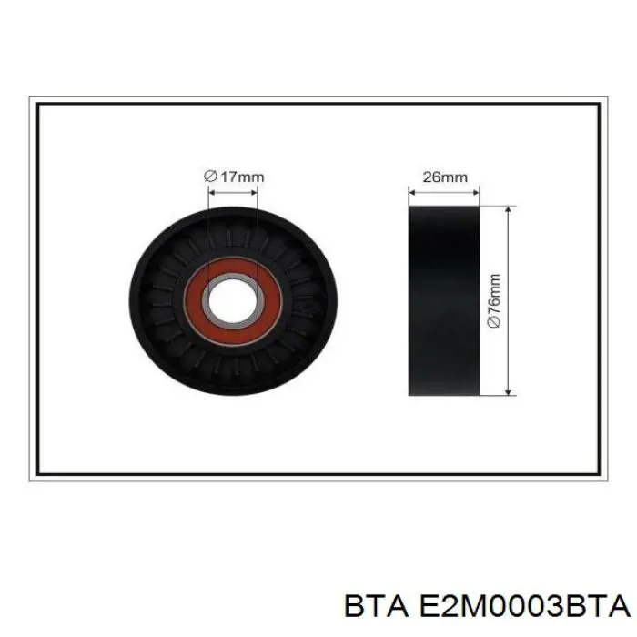 E2M0003BTA BTA rodillo, correa trapecial poli v