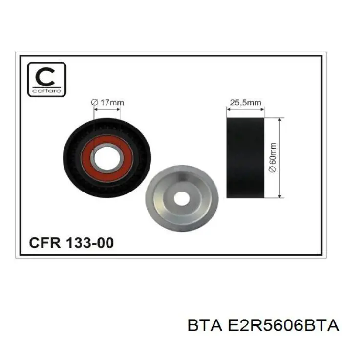 E2R5606BTA BTA rodillo, correa trapecial poli v