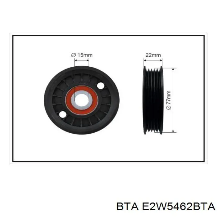 E2W5462BTA BTA rodillo, correa trapecial poli v