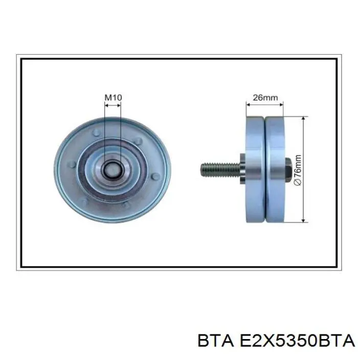 E2X5350BTA BTA rodillo, correa trapecial poli v