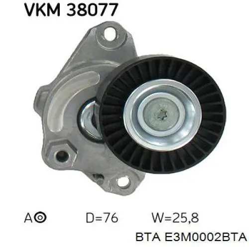 E3M0002BTA BTA tensor de correa, correa poli v