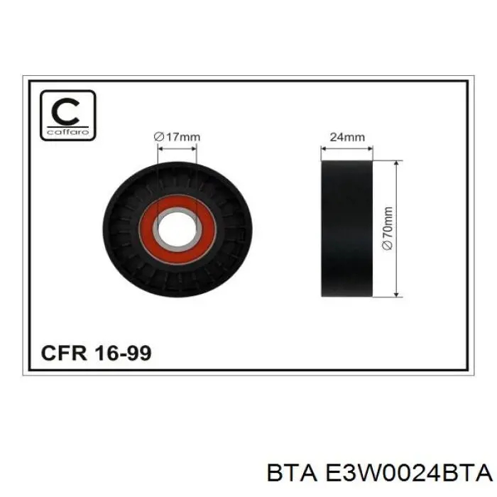 E3W0024BTA BTA tensor de correa, correa poli v