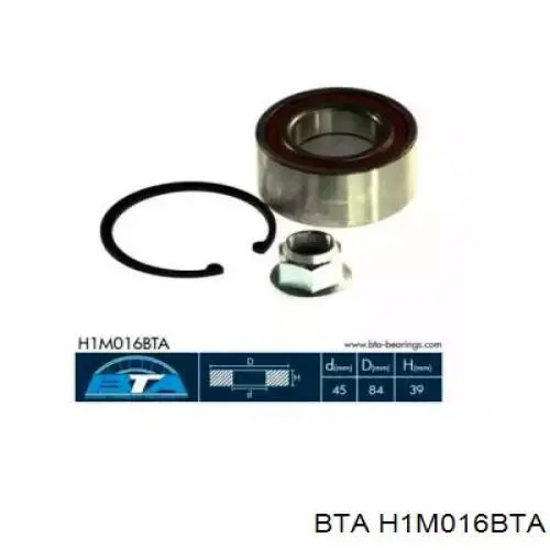 H1M016BTA BTA cojinete de rueda delantero/trasero