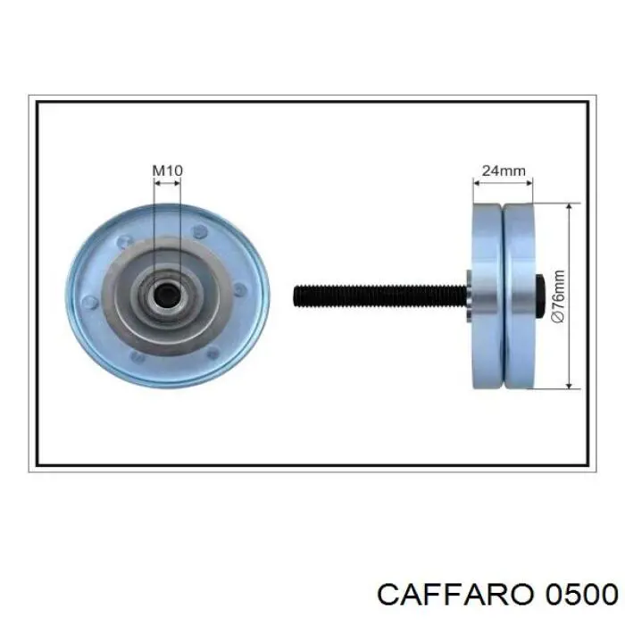 05-00 Caffaro rodillo, correa trapecial poli v