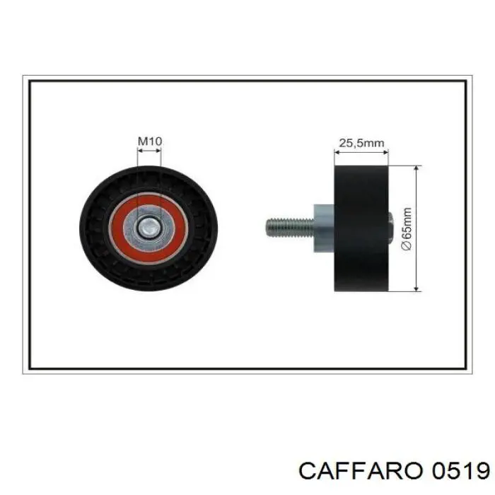 R0263 Kamoka rodillo, correa trapecial poli v