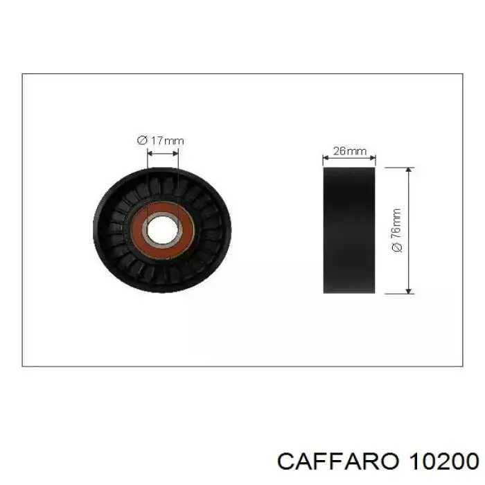 102-00 Caffaro rodillo, correa trapecial poli v