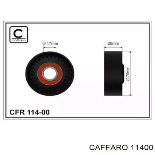 CX114-00 CX/Complex rodillo, correa trapecial poli v