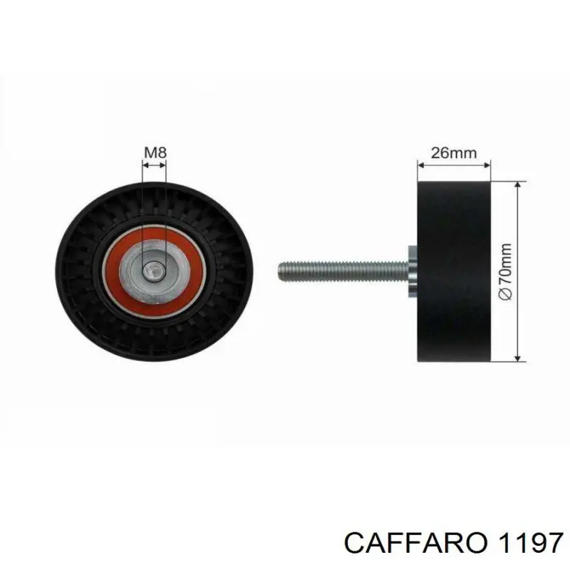 11-97 Caffaro rodillo, correa trapecial poli v