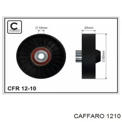 12-10 Caffaro polea inversión / guía, correa poli v