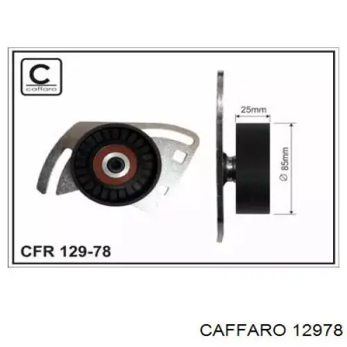 129-78 Caffaro rodillo, correa trapecial poli v