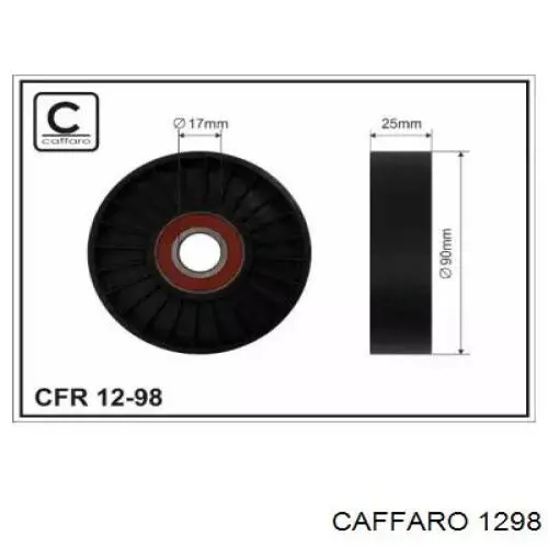 12-98 Caffaro rodillo, correa trapecial poli v