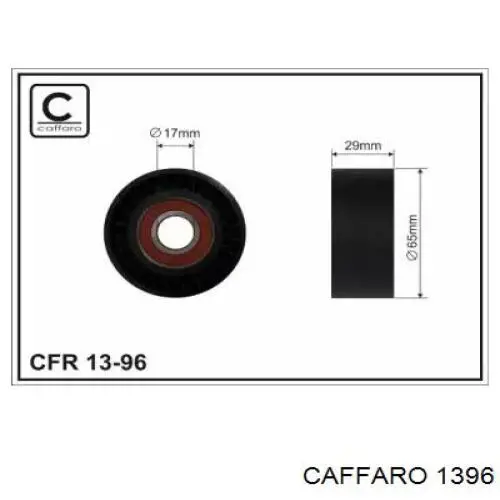 13-96 Caffaro rodillo, correa trapecial poli v