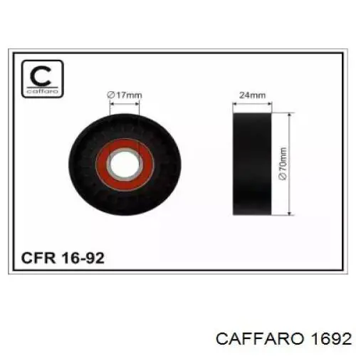 CX1692 CX/Complex rodillo, correa trapecial poli v