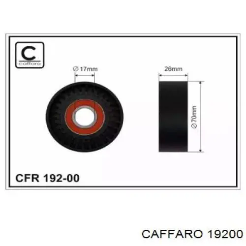 19200 Caffaro rodillo, correa trapecial poli v