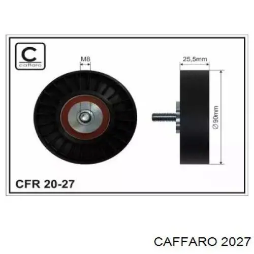 20-27 Caffaro polea inversión / guía, correa poli v