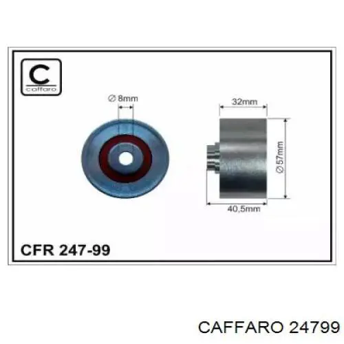 247-99 Caffaro rodillo intermedio de correa dentada