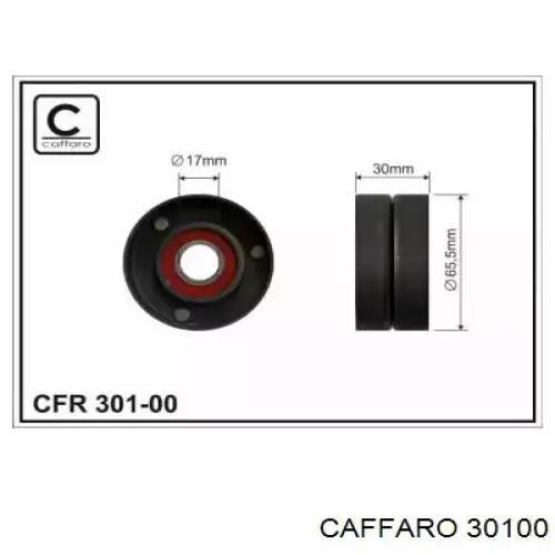 30100 Caffaro rodillo, correa trapecial poli v