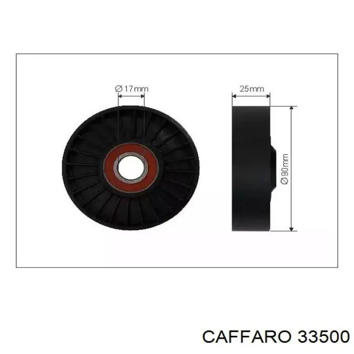 335-00 Caffaro rodillo, correa trapecial poli v