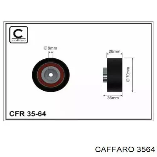 35-64 Caffaro rodillo intermedio de correa dentada