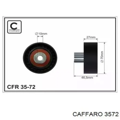 35-72 Caffaro polea inversión / guía, correa poli v