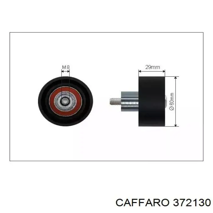 372130 Caffaro rodillo intermedio de correa dentada