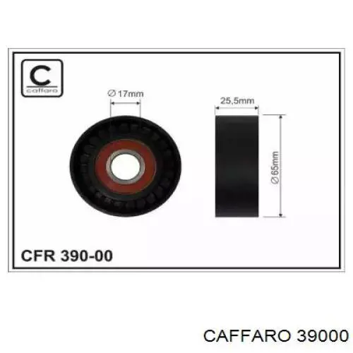 39000 Caffaro rodillo, correa trapecial poli v