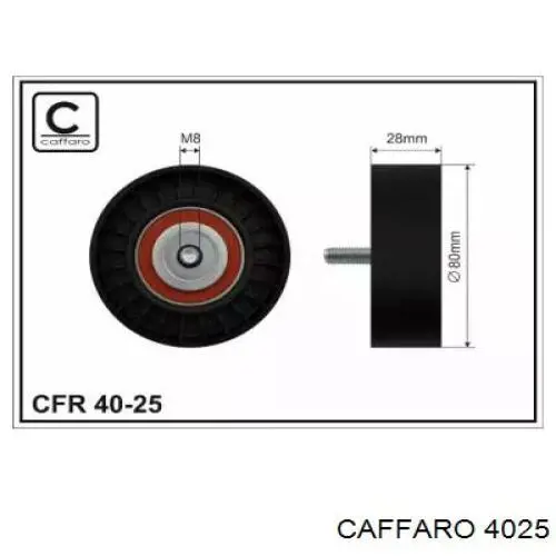 40-25 Caffaro polea inversión / guía, correa poli v