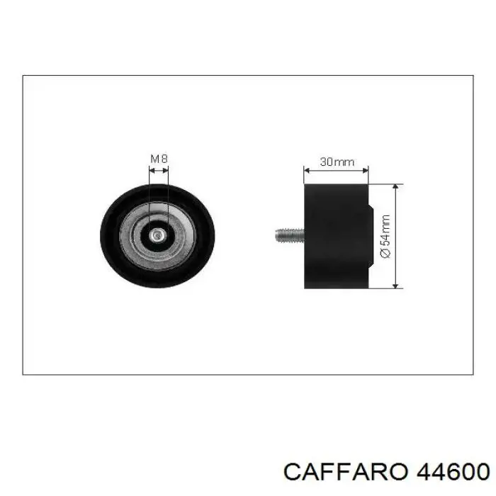 446-00 Caffaro rodillo, correa trapecial poli v