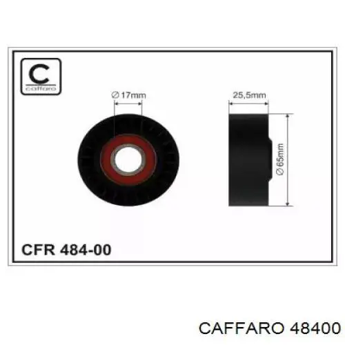 48400 Caffaro rodillo, correa trapecial poli v